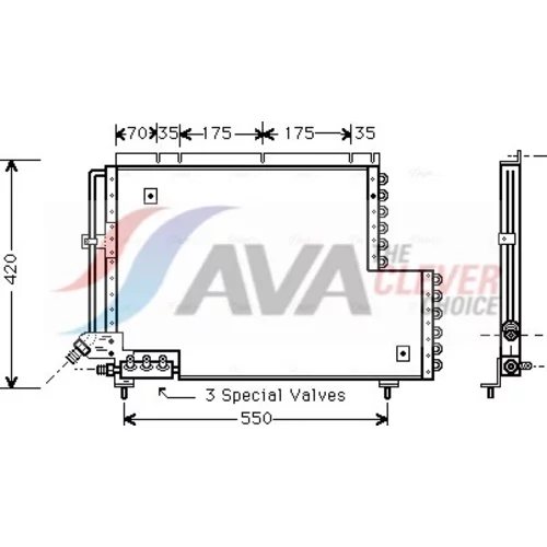 Kondenzátor klimatizácie AVA QUALITY COOLING VO5081