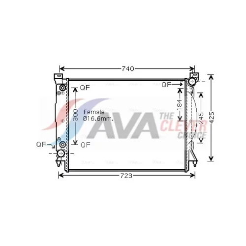 Chladič motora AVA QUALITY COOLING AI2246