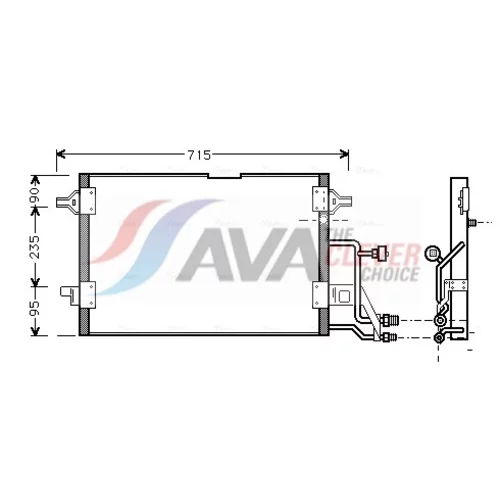 Kondenzátor klimatizácie AVA QUALITY COOLING AI5116