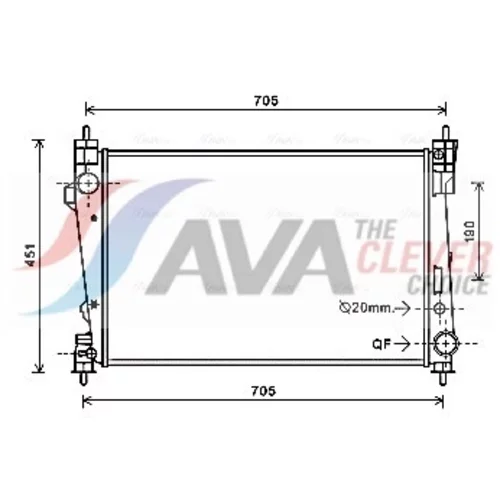 Chladič motora AVA QUALITY COOLING AL2124