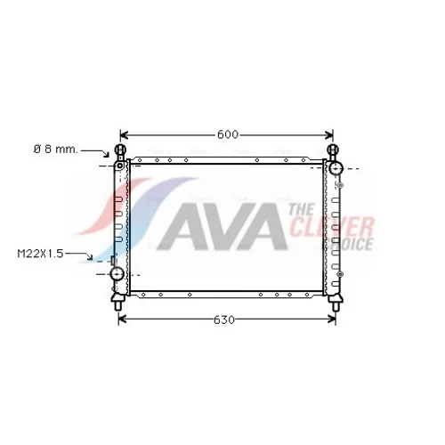 Chladič motora AVA QUALITY COOLING ALA2076
