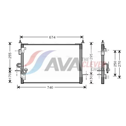 Kondenzátor klimatizácie AVA QUALITY COOLING AU5143