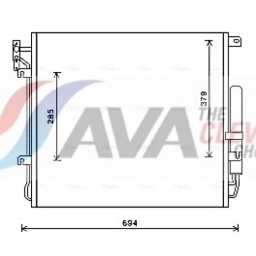 Kondenzátor klimatizácie AVA QUALITY COOLING AUA5209D