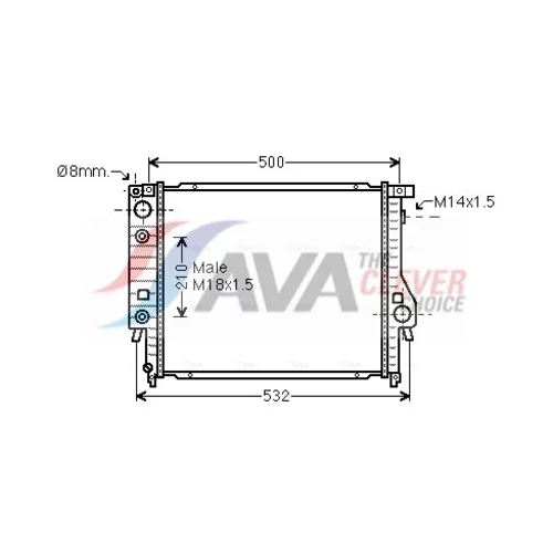 Chladič motora AVA QUALITY COOLING BW2099