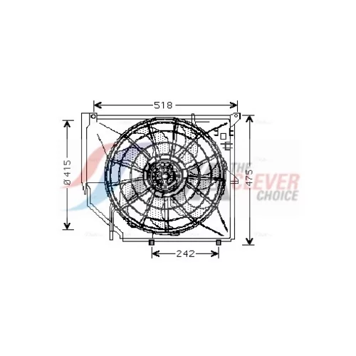 Ventilátor chladenia motora AVA QUALITY COOLING BW7502