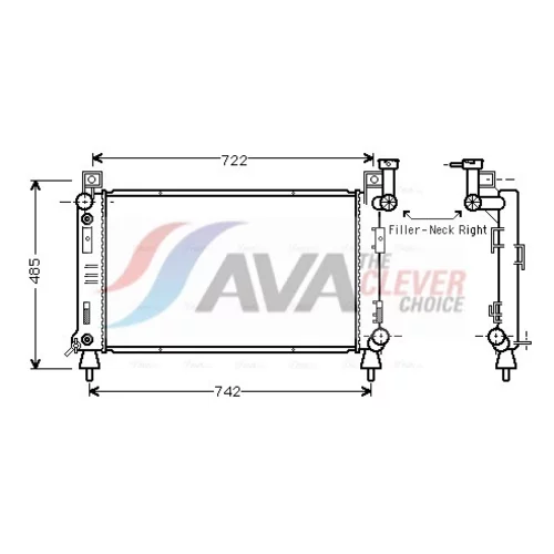 Chladič motora AVA QUALITY COOLING CR2027