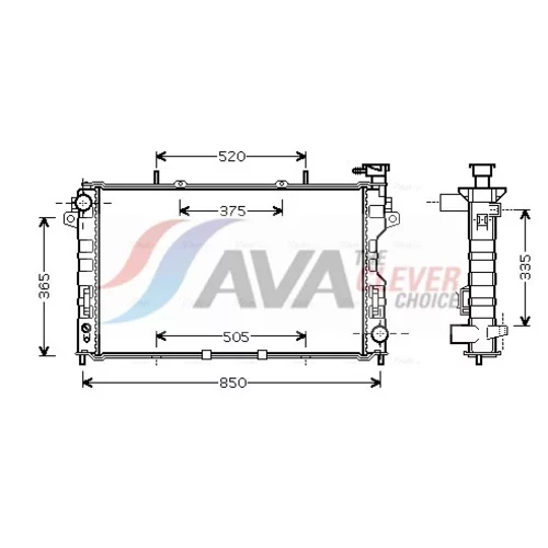 Chladič motora AVA QUALITY COOLING CR2077