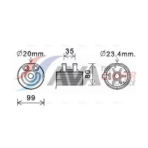 Chladič motorového oleja AVA QUALITY COOLING DN3431