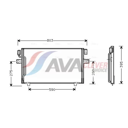 Kondenzátor klimatizácie AVA QUALITY COOLING DN5186