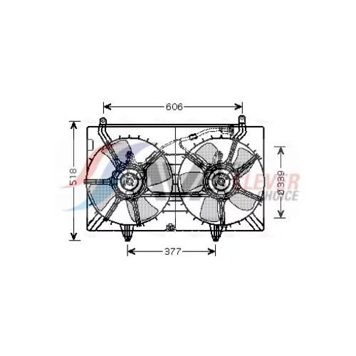 Ventilátor chladenia motora AVA QUALITY COOLING DN7529