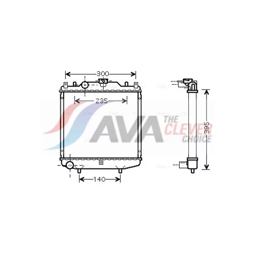 Chladič motora AVA QUALITY COOLING DWA2051