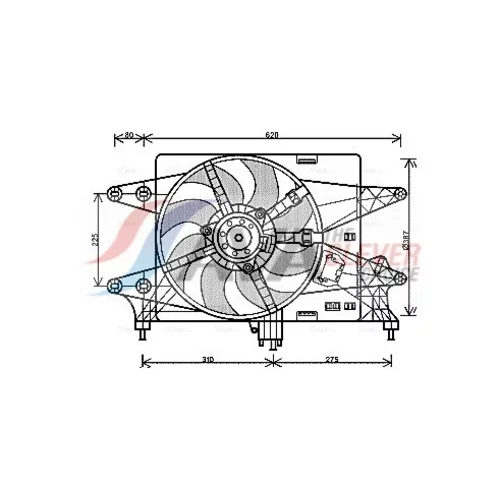 Ventilátor chladenia motora AVA QUALITY COOLING FT7560