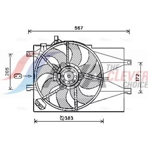 Ventilátor chladenia motora AVA QUALITY COOLING FT7598