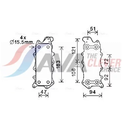 Chladič motorového oleja AVA QUALITY COOLING MS3685