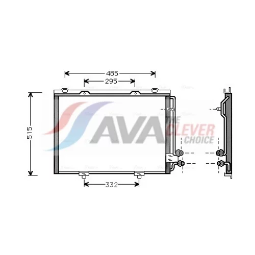 Kondenzátor klimatizácie AVA QUALITY COOLING MS5232