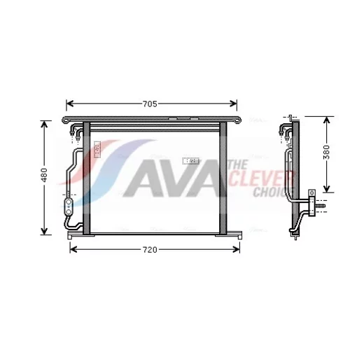 Kondenzátor klimatizácie AVA QUALITY COOLING MSA5280