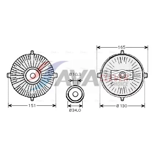 Spojka ventilátora chladenia AVA QUALITY COOLING MSC413