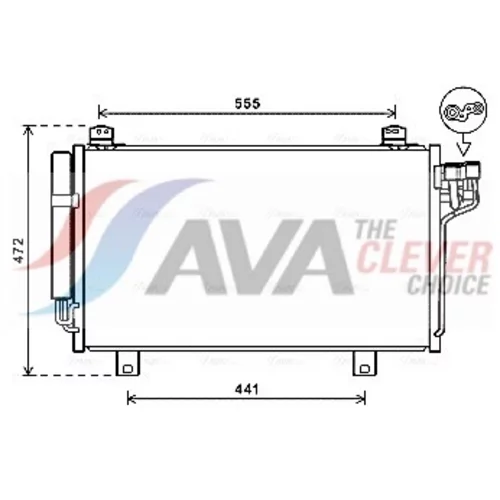 Kondenzátor klimatizácie AVA QUALITY COOLING MZ5260D