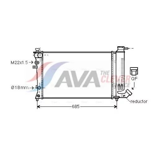 Chladič motora AVA QUALITY COOLING PE2140