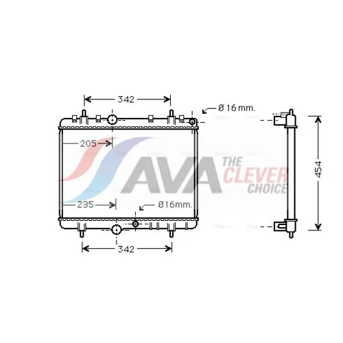 Chladič motora AVA QUALITY COOLING PEA2241