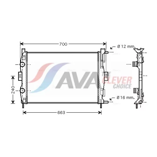 Chladič motora AVA QUALITY COOLING RT2306