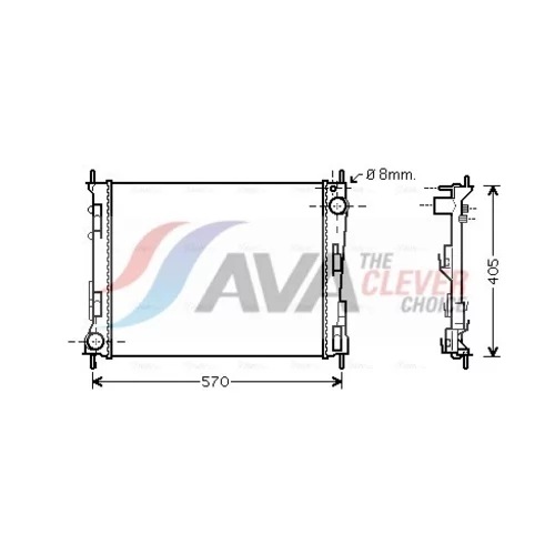 Chladič motora AVA QUALITY COOLING RTA2375