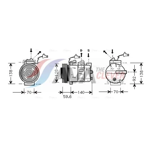 Kompresor klimatizácie AVA QUALITY COOLING SBAK065