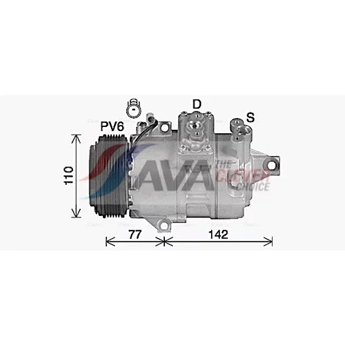 Kompresor klimatizácie AVA QUALITY COOLING SZAK156 - obr. 2