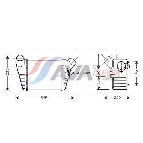 Chladič plniaceho vzduchu AVA QUALITY COOLING VN4182