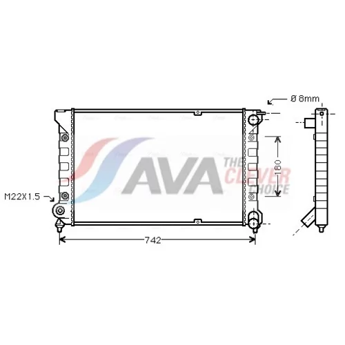 Chladič motora AVA QUALITY COOLING VNA2041