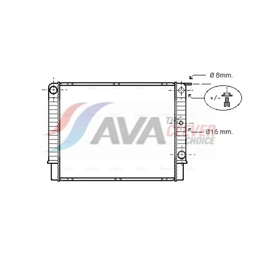 Chladič motora AVA QUALITY COOLING VO2087