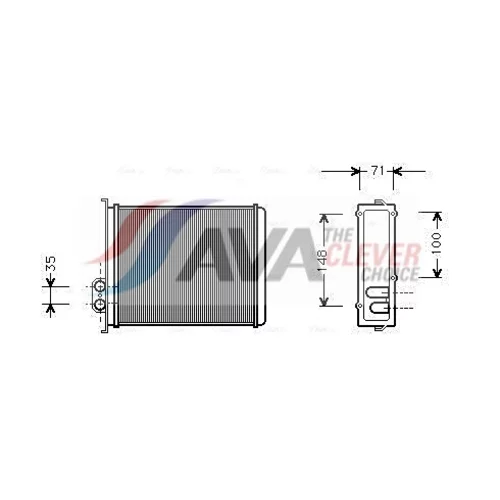 Výmenník tepla vnútorného kúrenia AVA QUALITY COOLING VOA6085