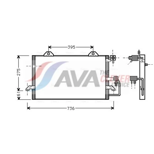 Kondenzátor klimatizácie AVA QUALITY COOLING AI5121