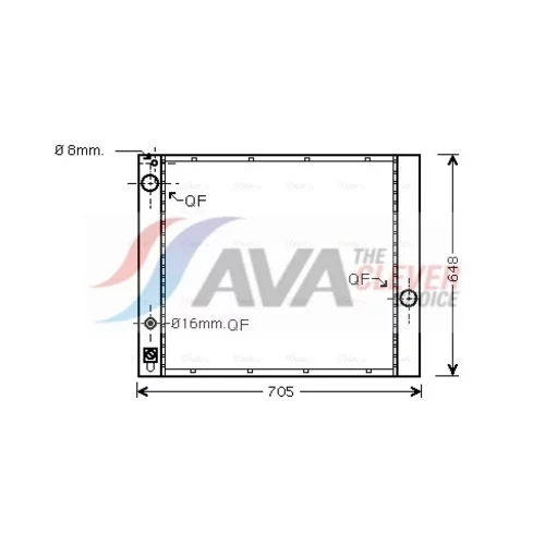 Chladič motora AVA QUALITY COOLING AUA2166