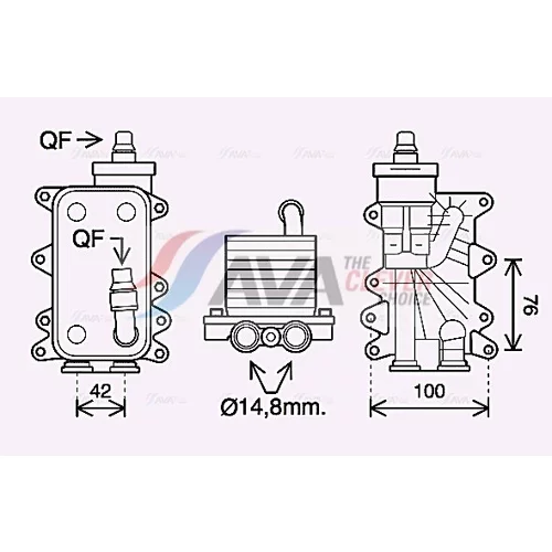 Chladič oleja automatickej prevodovky AVA QUALITY COOLING BW3560H