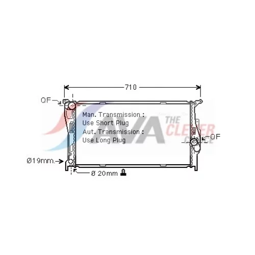 Chladič motora AVA QUALITY COOLING BWA2293