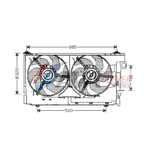 Ventilátor chladenia motora AVA QUALITY COOLING CN7522