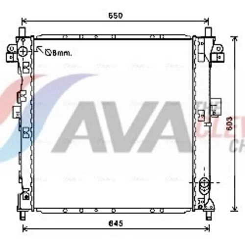 Chladič motora AVA QUALITY COOLING DWA2123