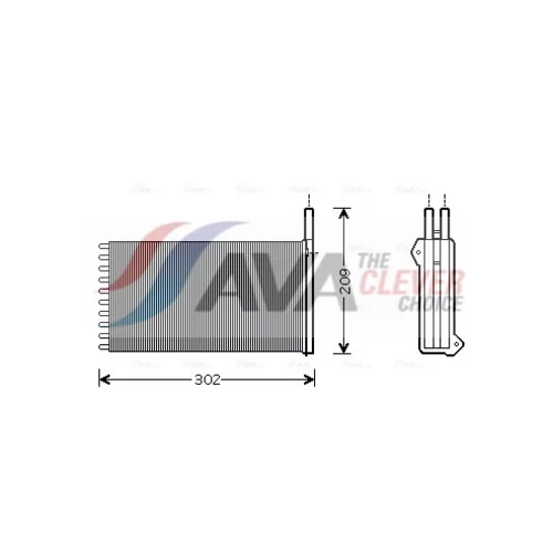 Výmenník tepla vnútorného kúrenia AVA QUALITY COOLING FD6154