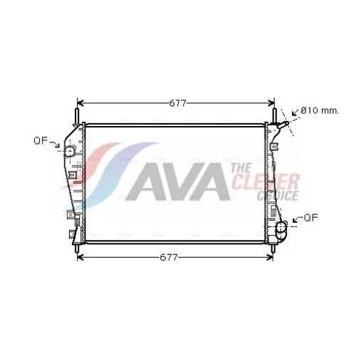 Chladič motora AVA QUALITY COOLING FDA2337