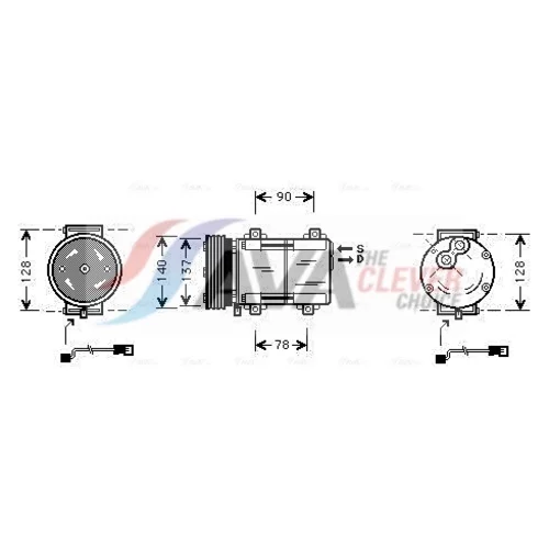 Kompresor klimatizácie AVA QUALITY COOLING FDAK288