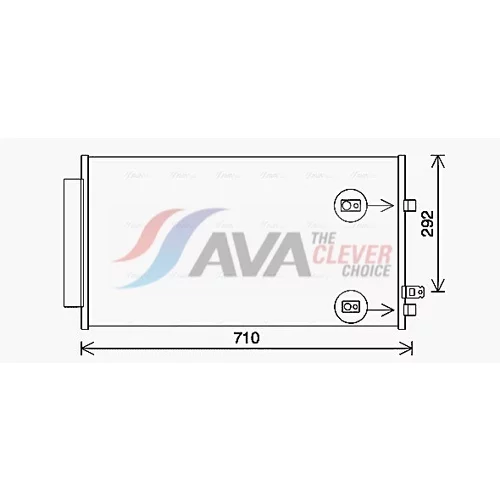 Kondenzátor klimatizácie AVA QUALITY COOLING FT5462D