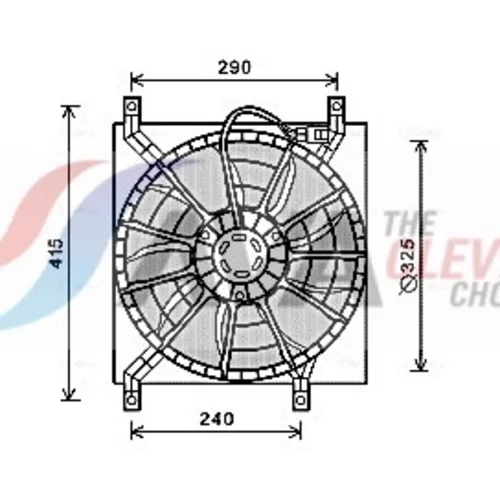 Ventilátor chladenia motora AVA QUALITY COOLING FT7580