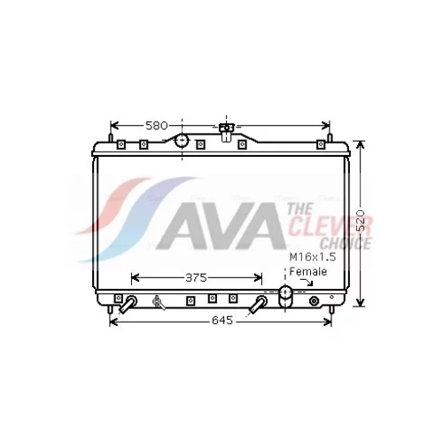 Chladič motora AVA QUALITY COOLING HDA2173