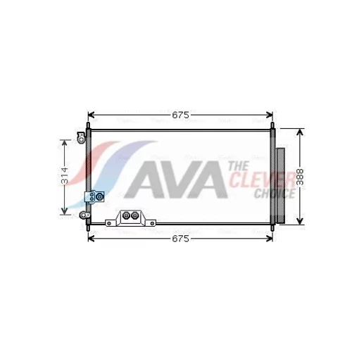 Kondenzátor klimatizácie AVA QUALITY COOLING HDA5239D