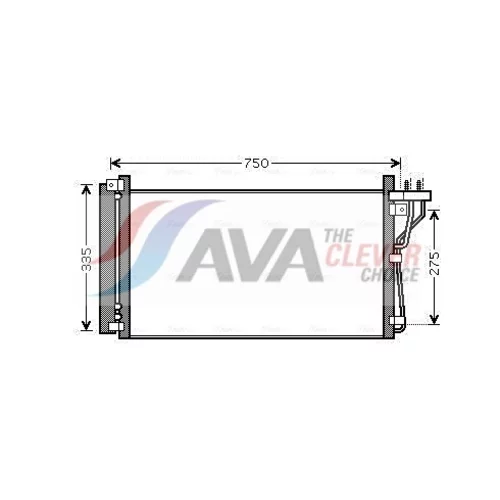 Kondenzátor klimatizácie AVA QUALITY COOLING HY5184D