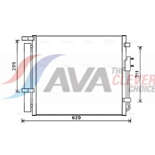 Kondenzátor klimatizácie AVA QUALITY COOLING HY5343D