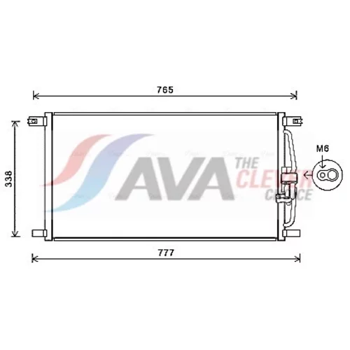 Kondenzátor klimatizácie AVA QUALITY COOLING JR5052