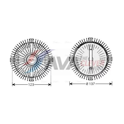 Spojka ventilátora chladenia AVA QUALITY COOLING MSC411