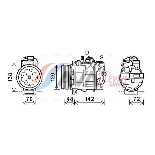 Kompresor klimatizácie AVA QUALITY COOLING PRAK064